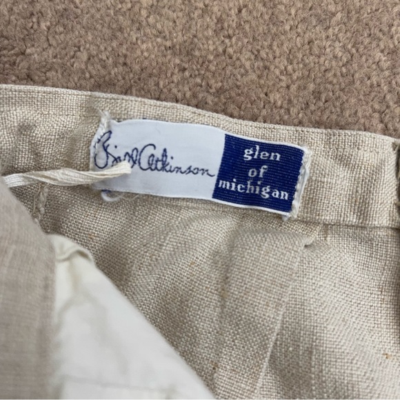 Women’s Bill Atkinson Glen of Michigan Beige Shorts Size 0 High Rise - Picture 6 of 7